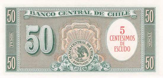 5 Centesimos de Escudos Chile p126b-2 1960